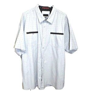 Steve's Jeans 3X gray short sleeve button down collared shirt